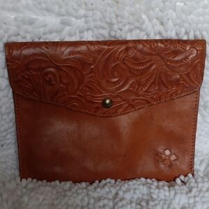 Patricia Nash Brown Embossed Clutch